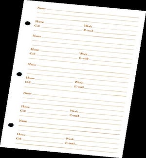 ADDRBOOK/Refill Pages