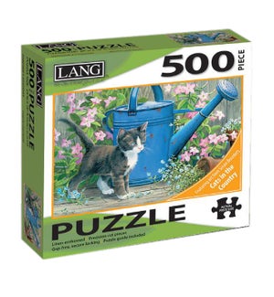 PUZZLES/500PC Garden Cat