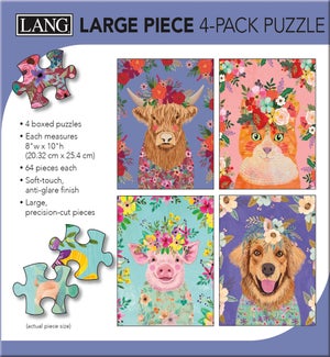 PUZZLE/4PK Wild Whimsy