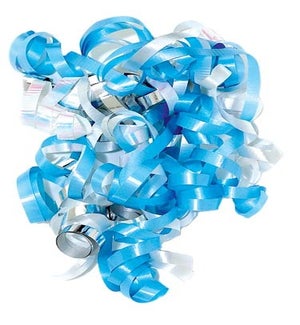 RIBBON/Curl Swirl Light Bl/Wt