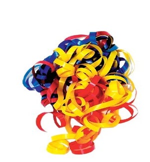 RIBBON/Curl Swirl Rd/Bl/Yw
