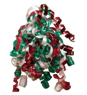 RIBBON/Curl Swirl Gr/Wt/Rd