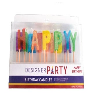 CANDLE/Bday Hbd Rainbow