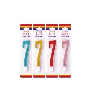 CANDLE/7 Glitter Asst Col