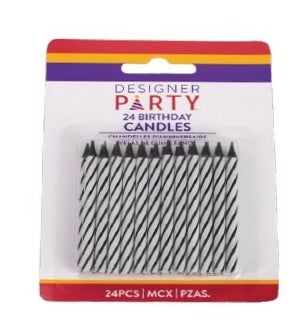 CANDLE/Bday - Black 24 Ct