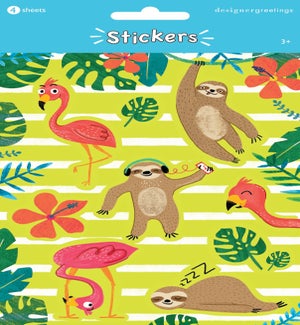 STICKERS/Flamingos&Sloths