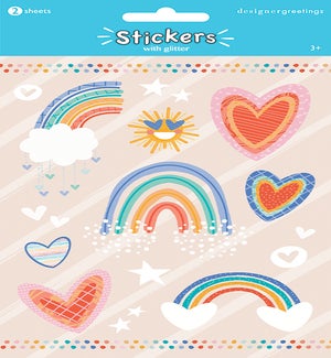 STICKERS/Hearts&Rainbow