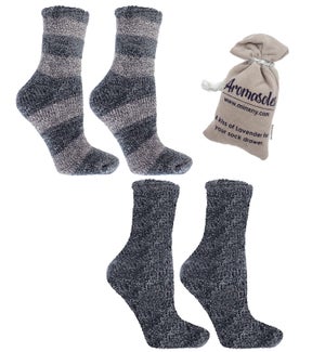 SOCKS/Velvet Grey - 2pk