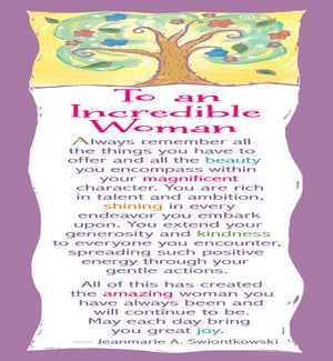 BM/To An Incredible Woman