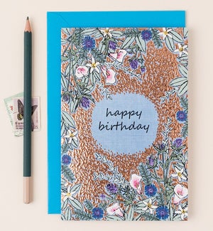 BD/Birthday Blue Flowers