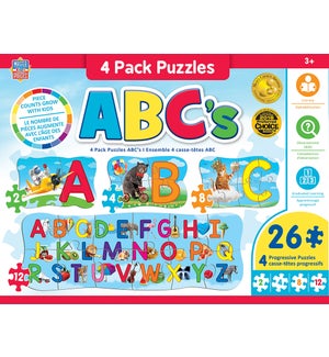 PUZZLES/ABCs 4 Pack