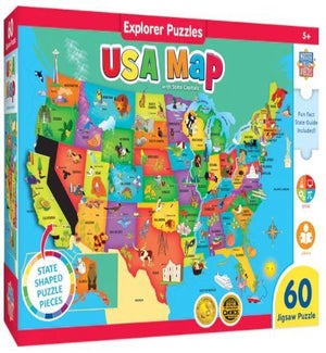 PUZZLES/60pc USA Map State