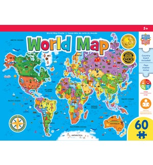 PUZZLES/60 PC World Map