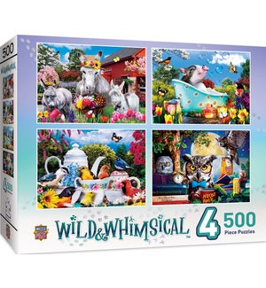 PUZZLES/500PC Wild&Whims 4pk