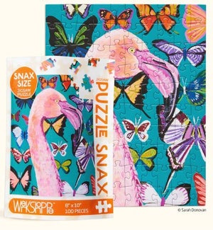 PUZZLE/100PC Lady Flamingo