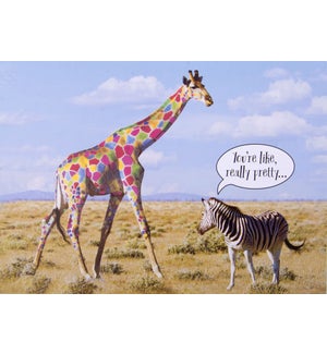 FR/Colorful Giraffe And Zebra