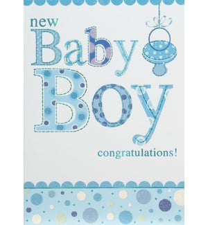 NB/New Baby Boy with Pacifier