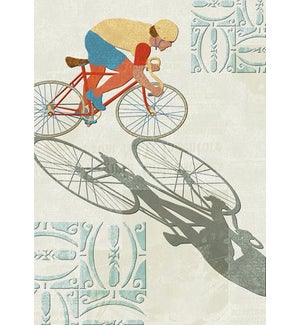 BL/Man on Bicycle Print