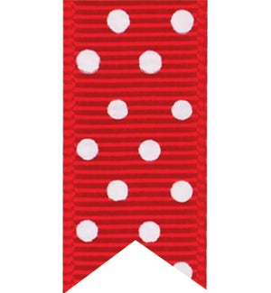 RIBBON/Red With White Dots