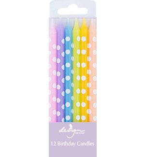 CANDLE/Pastel Dots Tall Stick