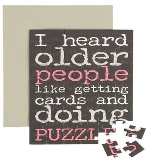 PUZZLECARD/Doing Puzzles