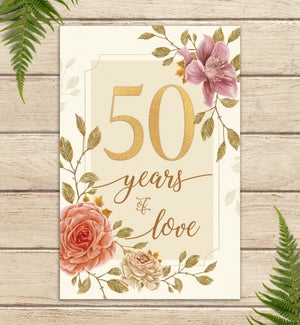 AN/50 Years Gold Floral