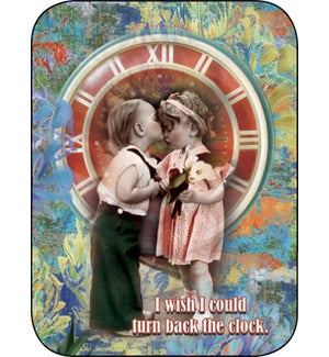 AN/Little kids kissing, clock