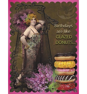 BD/Woman posing with doughnuts