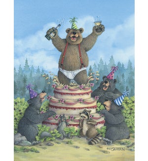 BD/Bear popping out of cake
