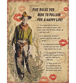 ED/Cowboy w/five rules for men