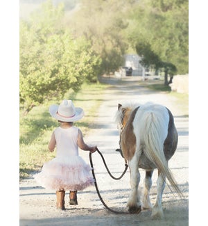 BL/Little cowgirl wearing tutu