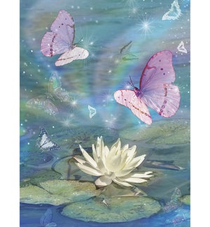 SY/White Lotus and butterflies
