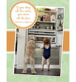 BD/Girl & dog in fridge