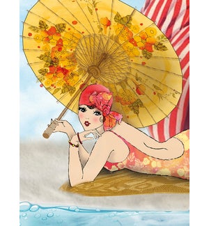 BD/Woman umbrella beach