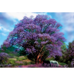 BL/Two horses purple tree