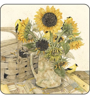 COASTER/SUNFLOWERS IN PITCHER