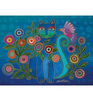 ED/Cat with colourful flowers