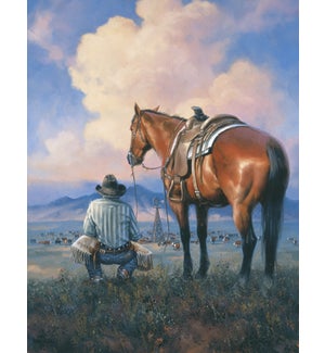 ED/Cowboy next to horse
