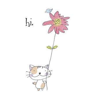 ED/Cat with stemmed flower