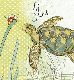 TH/Sea Turtle and tiny crab