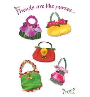 FR/Five purses made of flowers