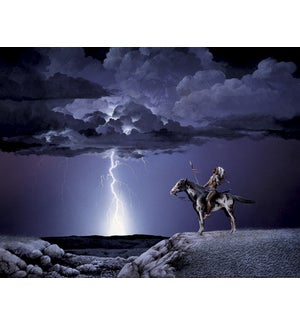 ENC/Indian on horse, lightning
