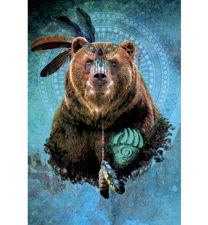 MAGNET/Bear & feathers
