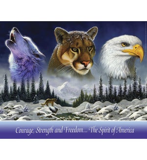 POSTER/Wolf cougar eagle snow