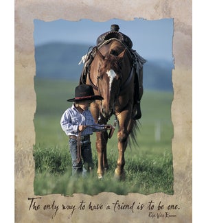 POSTER/Cowboy leading horse