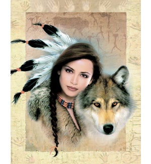 POSTER/Woman with wolf