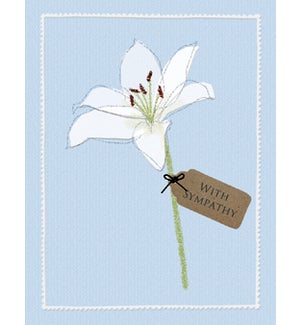 SY/White lily with tag