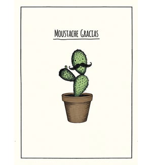 TY/Cactus wearing moustache