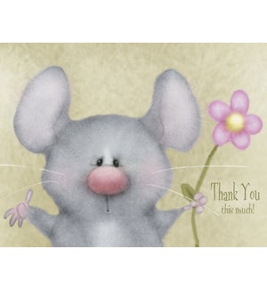 TY/Mouse holding pink daisy