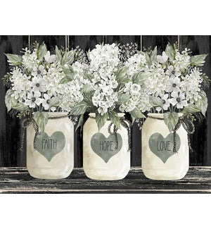 WD/Mason Jars With Flowers